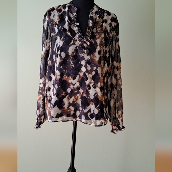 📌📌Sz PXL Simply Vera Wang 2-Piece Chiffon Floral Top - Picture 3 of 7